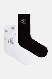 Skarpety CKJ Women 2P RUNFREE LOGO WHITE/BLACK