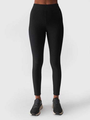 Legginsy 4F głęboka czerń WAW24