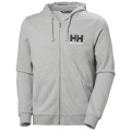 Bluza HH Logo Full Zip Hoodie 2.0 GREY MELANGE