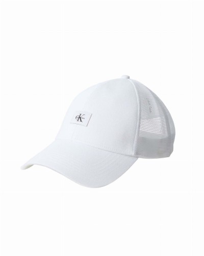 Czapka CK MONOLOGO WOVEN PATCH BB CAP WHITE