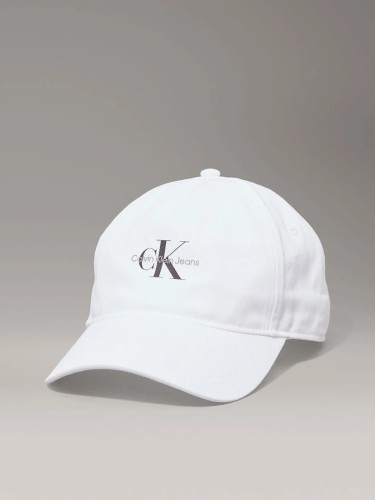 Czapka CK MONOLOGO PRINTED BASEBALL CAP WHITE