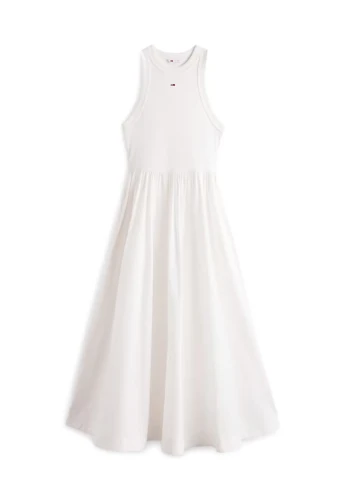 Sukienka Toomy Hilfiger TJW RIB POPLIN TANK WHITE
