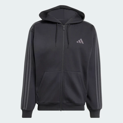 Bluza Adidas M 3S FL FZ HD BLACK/CARBON