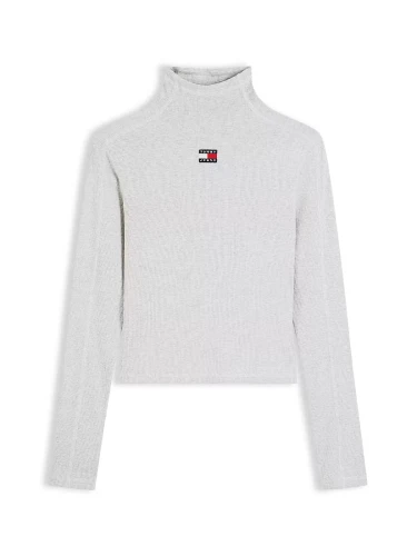 Bluzka Tommy Jeans TJW SLIM RIB MOCK LS