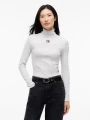 Bluzka Tommy Jeans TJW SLIM RIB MOCK LS