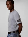 Koszulka Calvin Klein SS WAFFLE BADGE CREW STEEL
