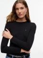 Bluzka Tommy Jeans TJW SLIM SH PARTY RIB LS