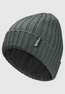 Czapka Jack Wolfskin RIB KNIT BEANIE Slate Green