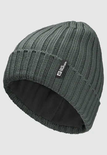 Czapka Jack Wolfskin RIB KNIT BEANIE Slate Green