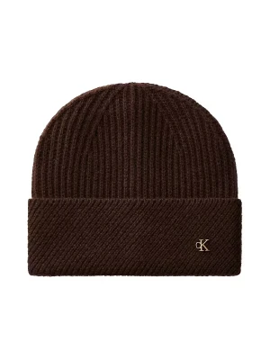 Czapka Calvin Klein METAL WOOL SLANTE