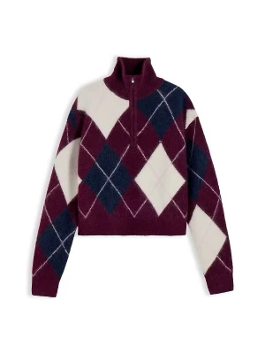 Sweter Tommy Jeans TJW FLUFFY QUARTER ZIP